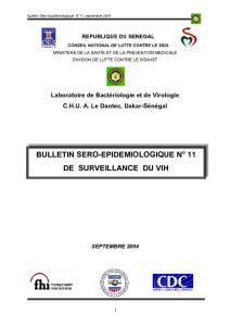 thumbnail of Bulletin sero-épidémiologique N°11 de surveillance du Vih 2004